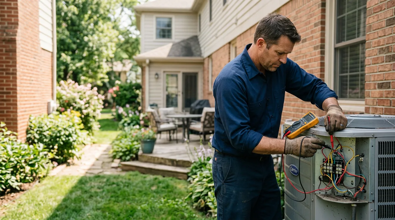 HVAC technician working near Baker, CA